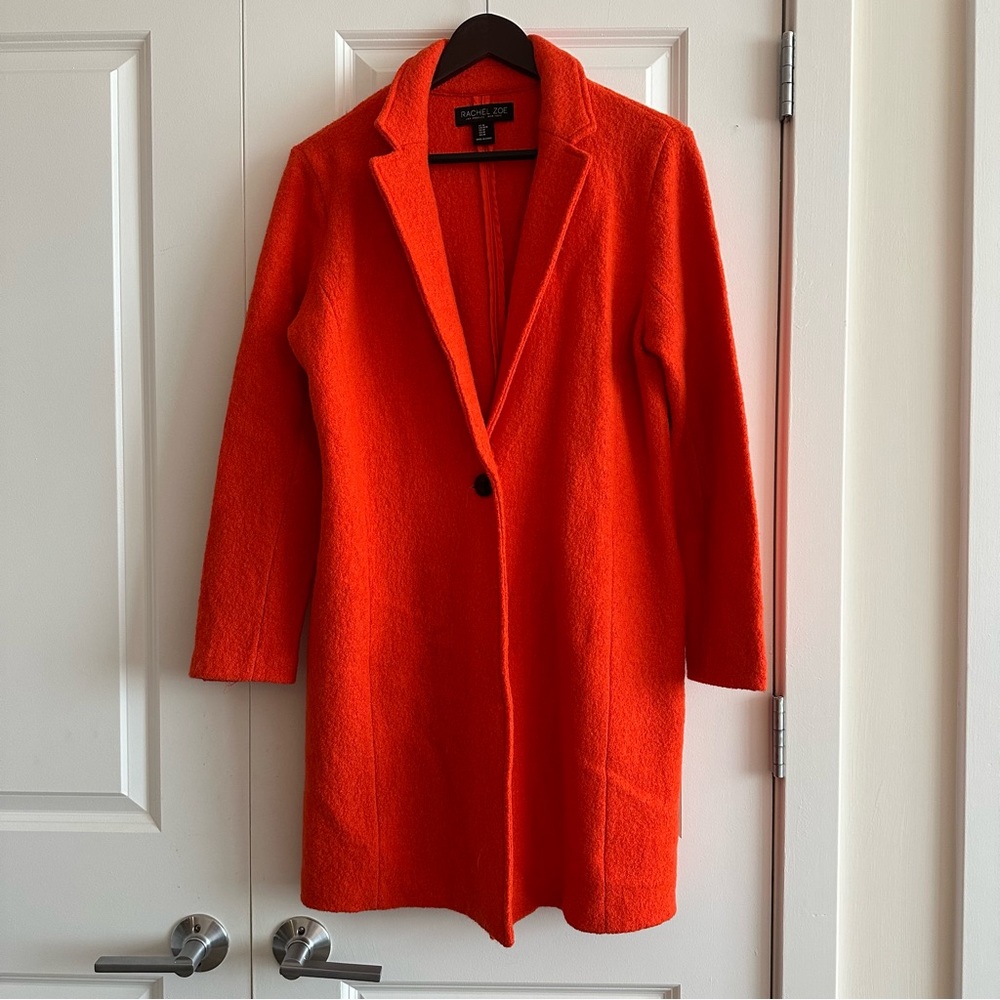 Rachel Zoe Orange Car Coat